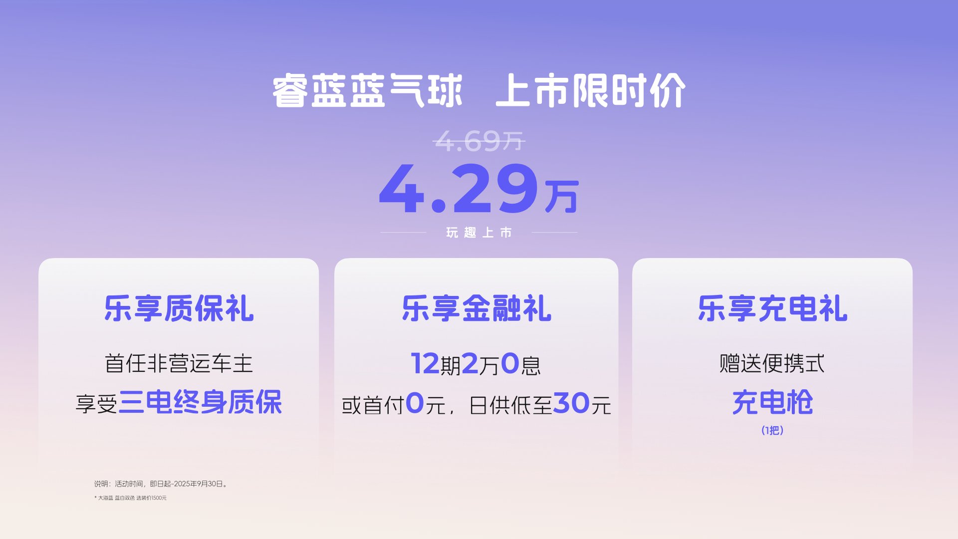 睿蓝蓝气球上市 限时价4.29万元