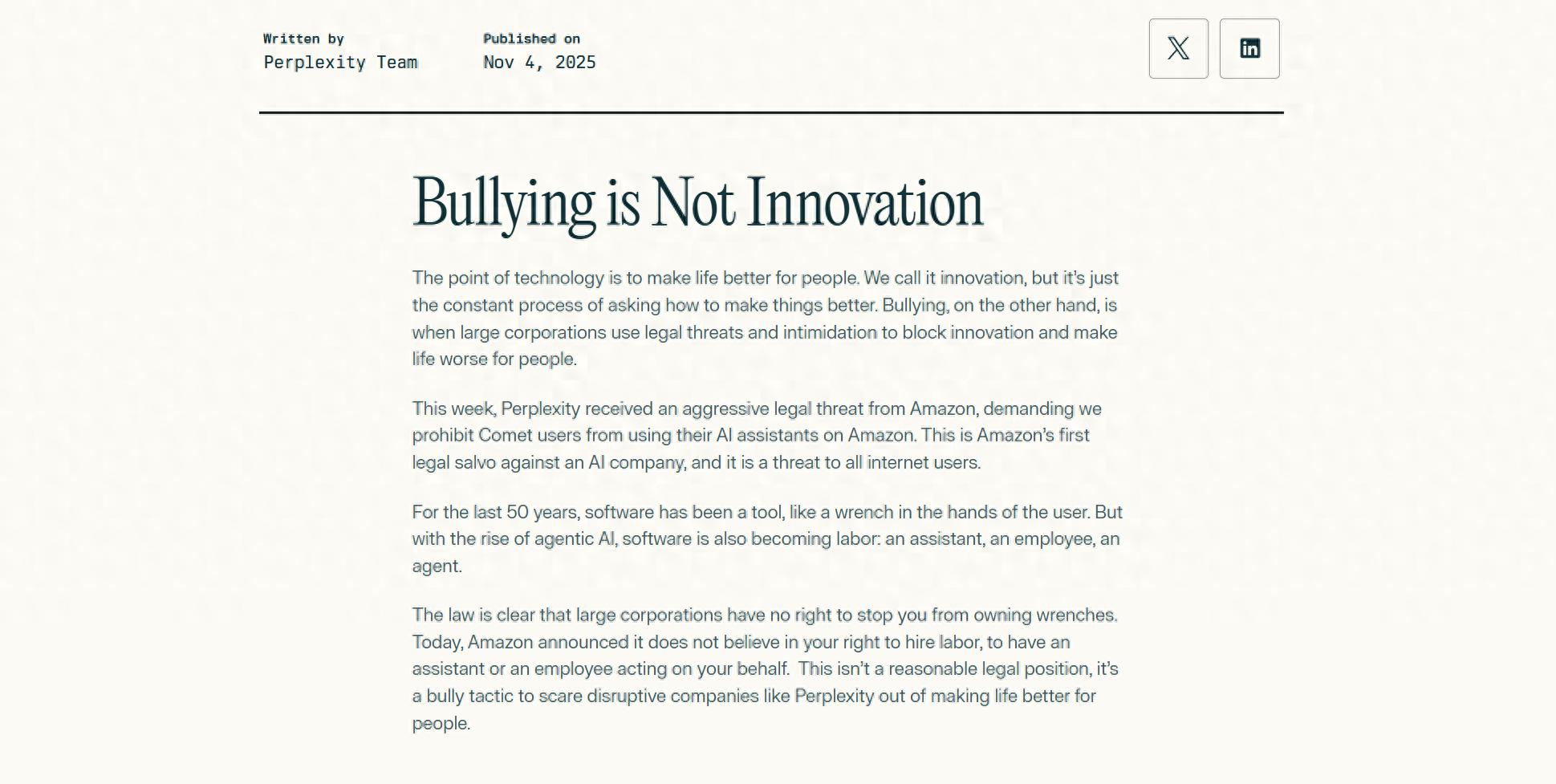 亚马逊区域代理__亚马逊对Perplexity下“逐客令”：带着你的AI代理滚出我的地盘