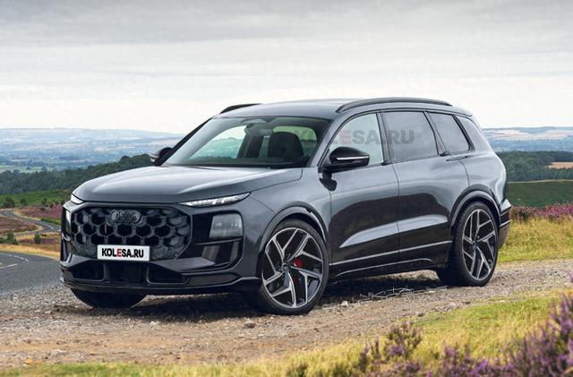 全新奥迪 Q9 渲染图曝光 4.0T V8+quattro 四驱，2026 同步 Q7 发布-有驾